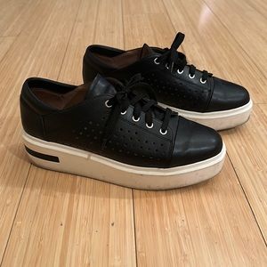 Paolo platform sneakers size 8 1/2 in black